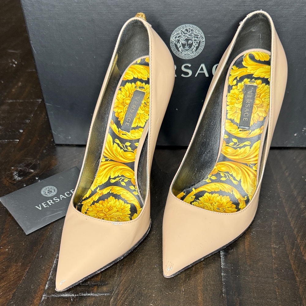 Versace Women's Tan Pumps